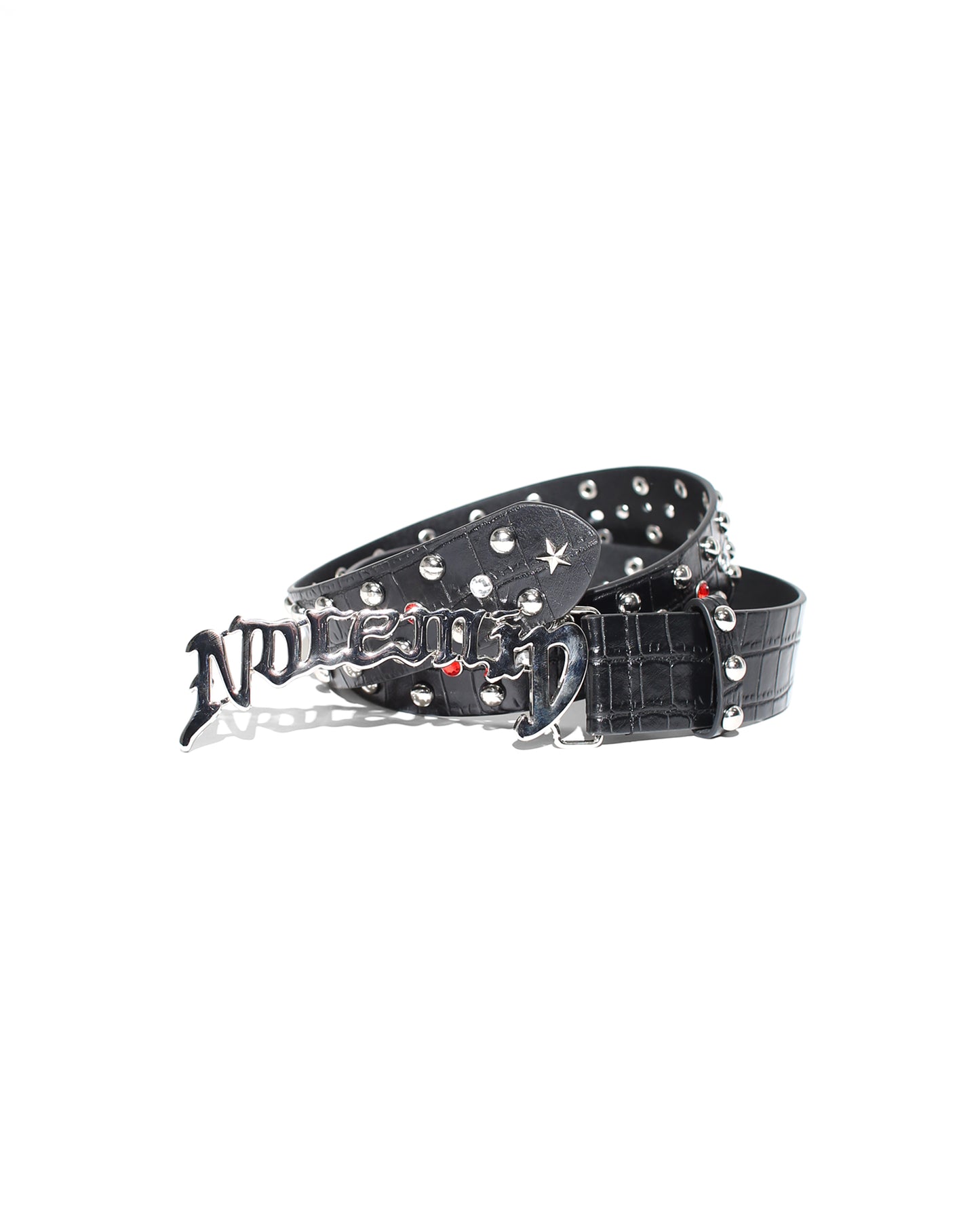 STUDS CROCODILE PU LEATHER BELT