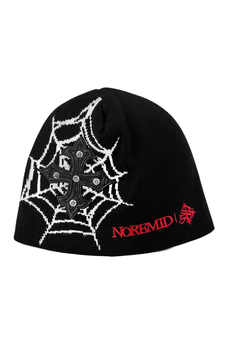 予約商品】NOREMID X SUPPLIER SPIDER WEB CROSS LEATHER PATCH BEANIE