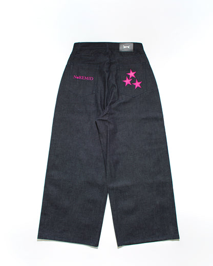 WIDE RIGID DENIM PANTS – INDIGO