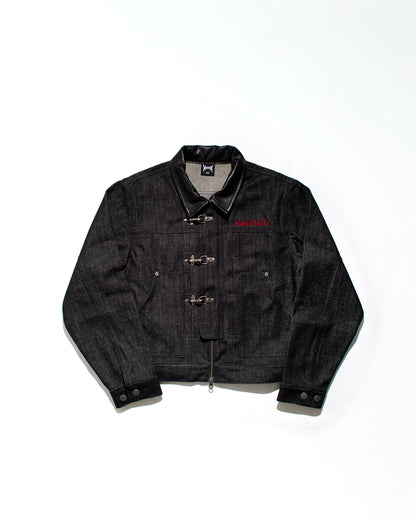 RIGID FIREMAN DENIM JACKET - BLACK