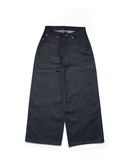 WIDE RIGID DENIM PANTS – INDIGO