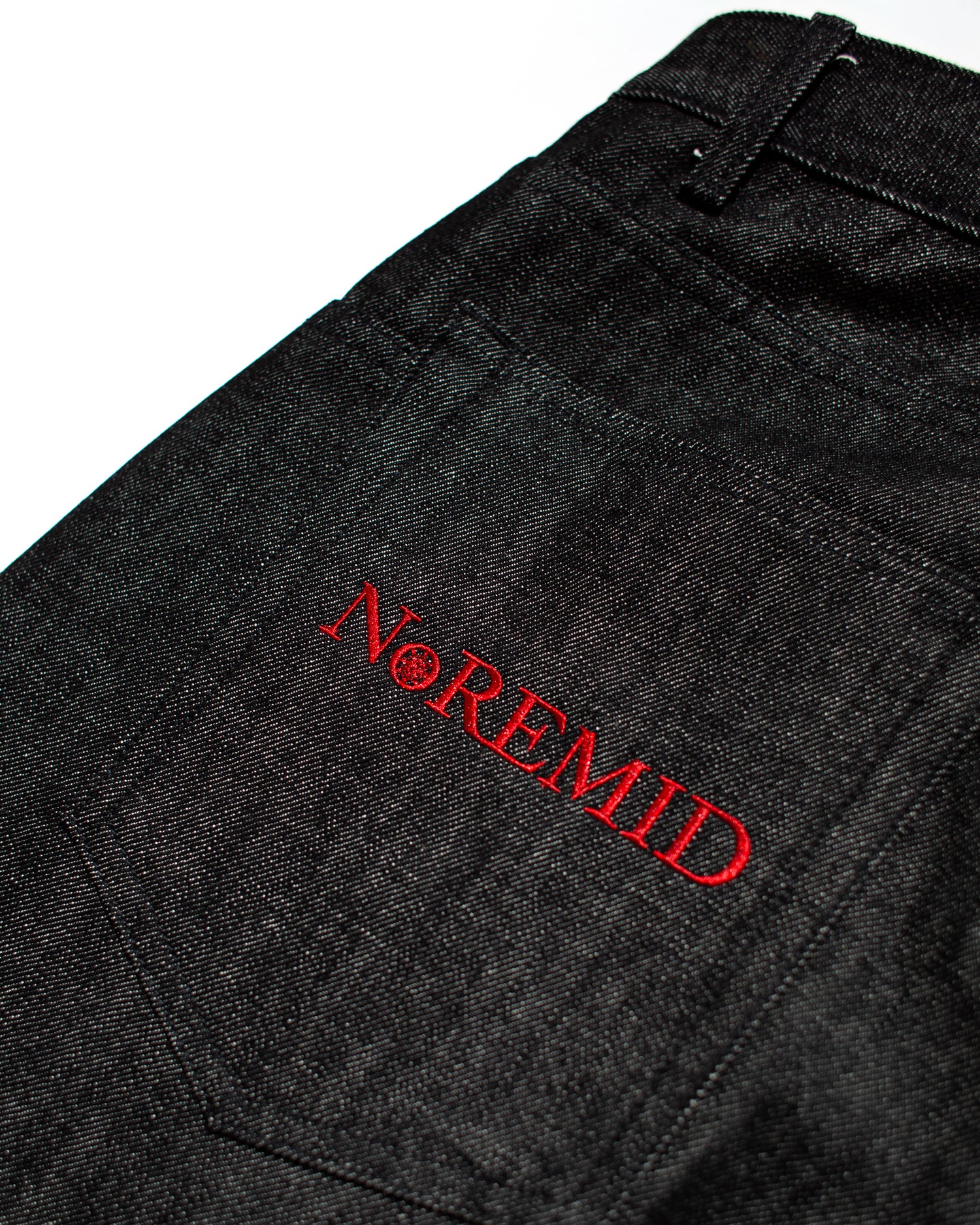 WIDE RIGID DENIM PANTS – BLACK – NOREMID