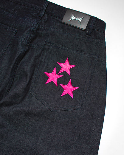 WIDE RIGID DENIM PANTS – INDIGO