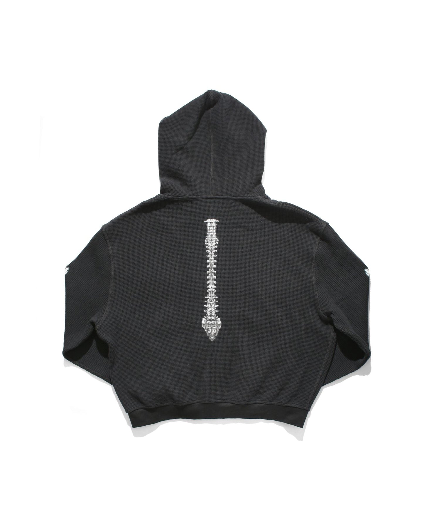 BONE THERMAL ZIP-UP HOODIE – BLACK