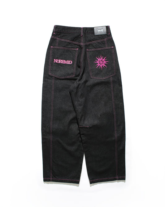 GIRL RIGID DENIM – BLACK × PINK