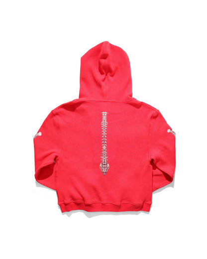BONE THERMAL ZIP-UP HOODIE – RED