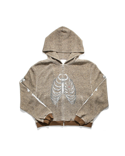 BONE THERMAL ZIP-UP HOODIE – LEOPARD