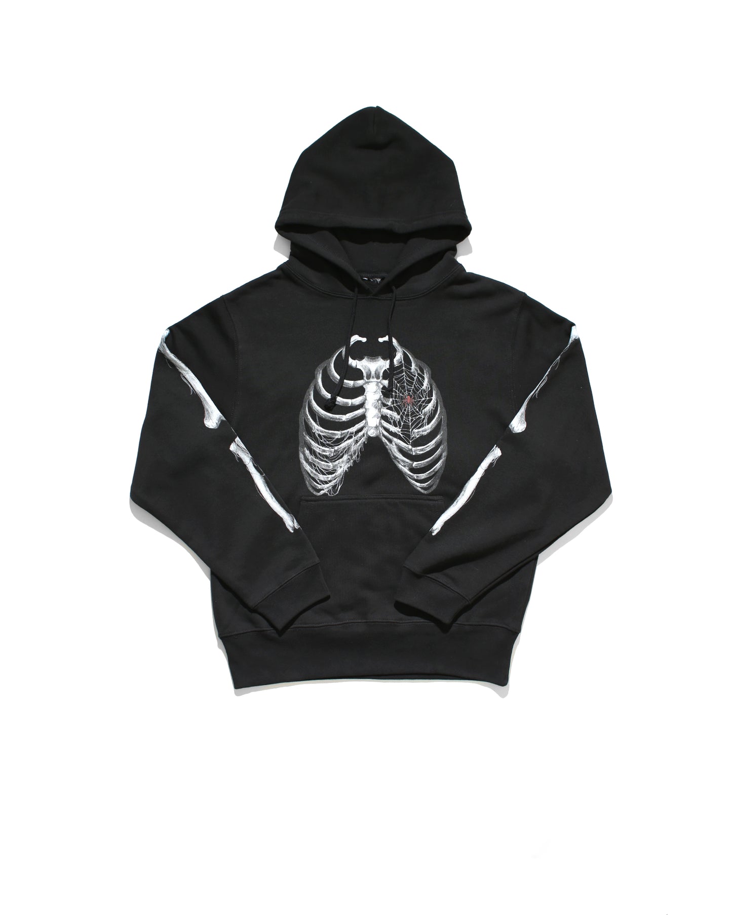 BONE PULLOVER HOODIE – BLACK