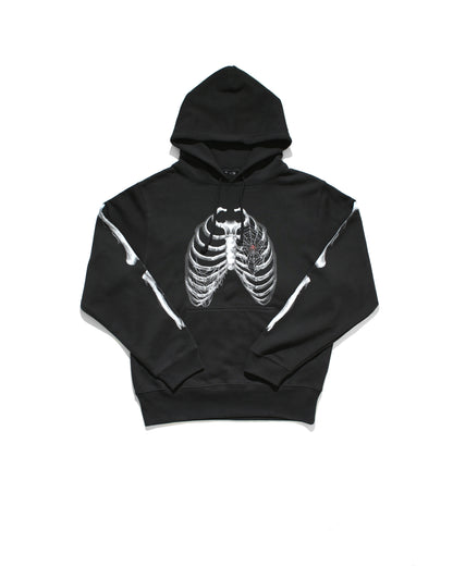 BONE PULLOVER HOODIE – BLACK