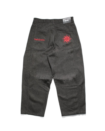 RIGID DENIM – BLACK/RED