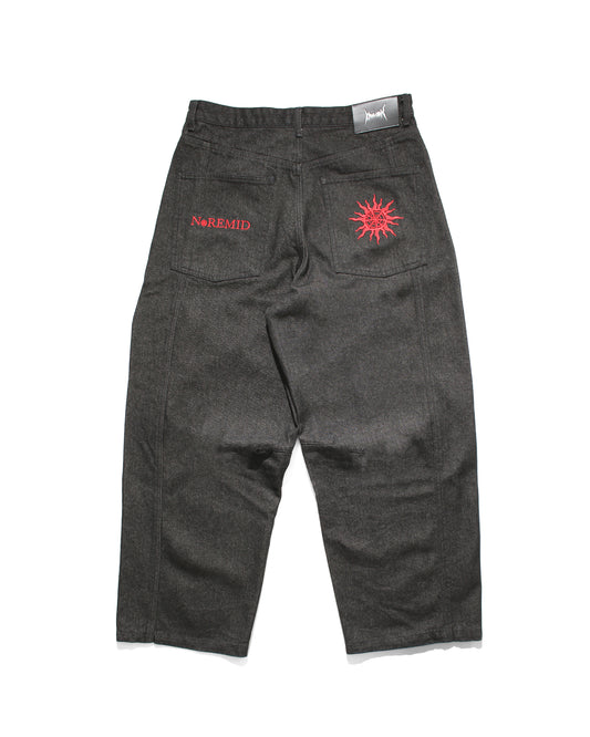 RIGID DENIM – BLACK/RED