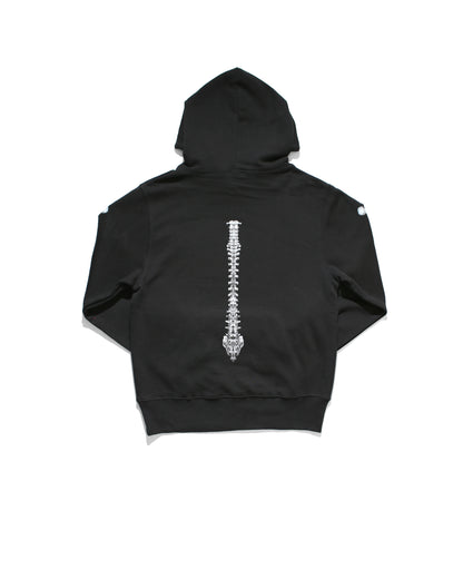 BONE PULLOVER HOODIE – BLACK
