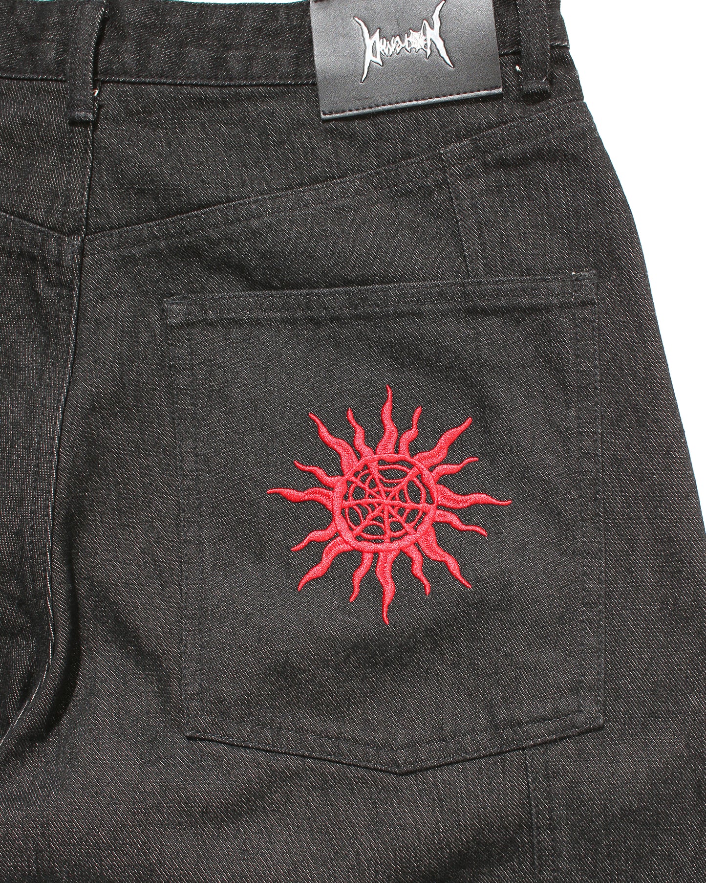 RIGID DENIM – BLACK/RED