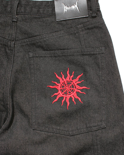 RIGID DENIM – BLACK/RED