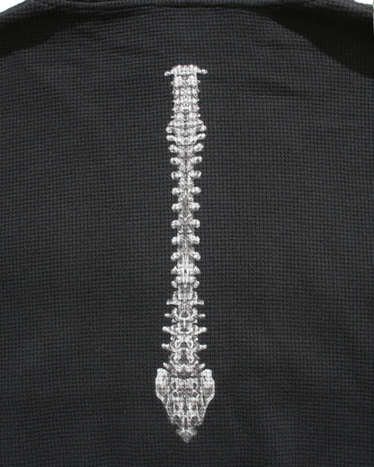 BONE THERMAL ZIP-UP HOODIE – BLACK