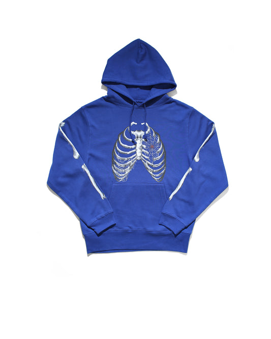 BONE PULLOVER HOODIE – BLUE