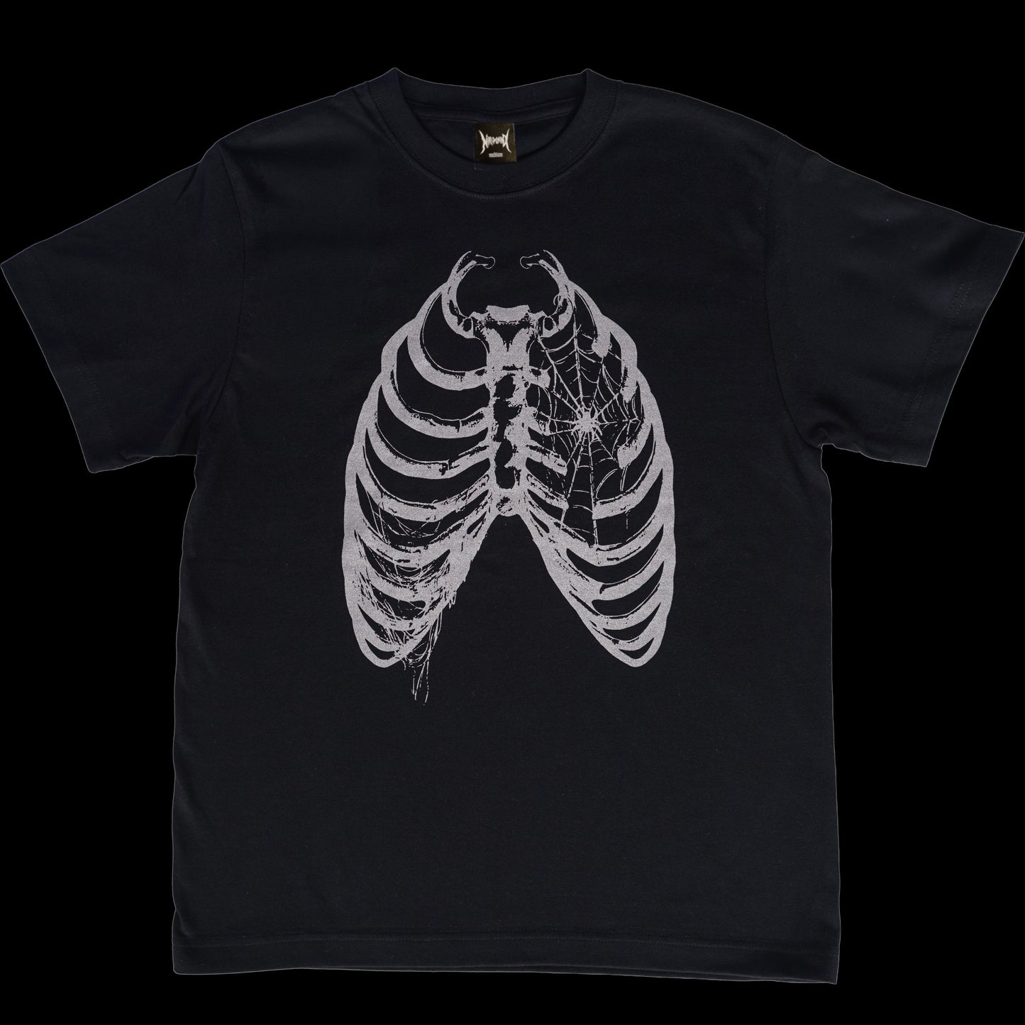 GLITTER BONE T – BLACK
