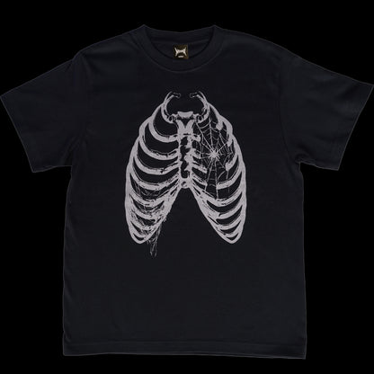 GLITTER BONE T – BLACK