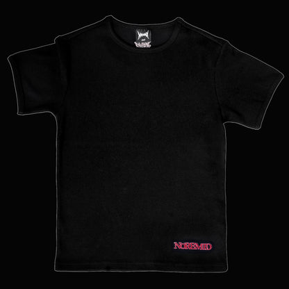 RIBBED SS T - BLACK