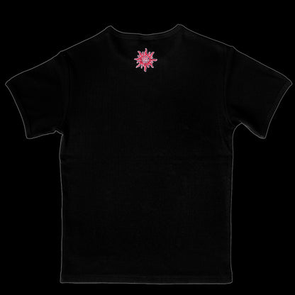 RIBBED SS T - BLACK