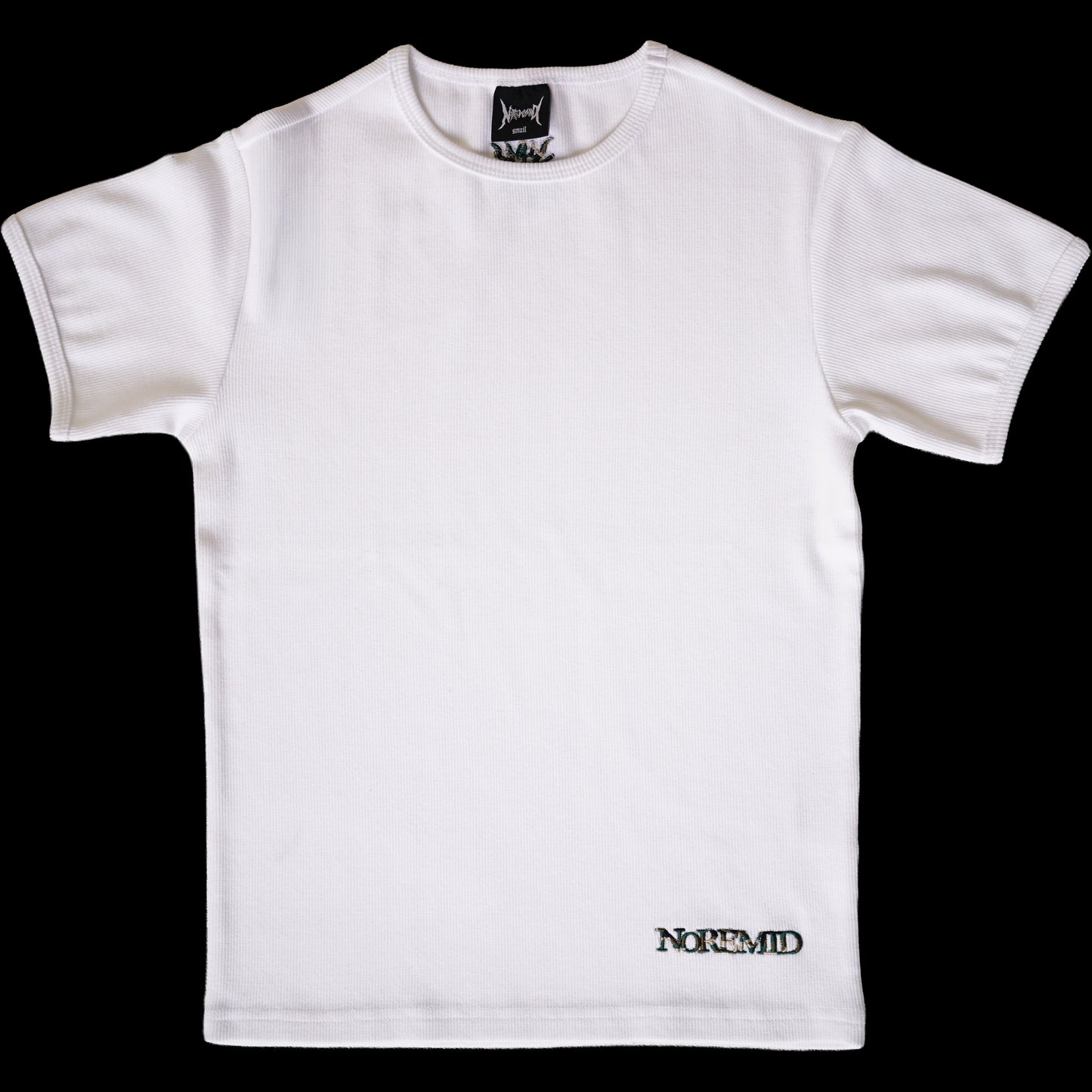 RIBBED SS T  - WHITE