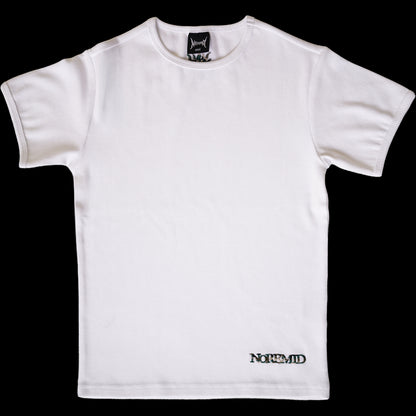 RIBBED SS T  - WHITE