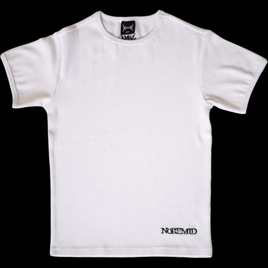 RIBBED SS T  - WHITE