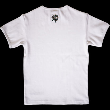 RIBBED SS T  - WHITE