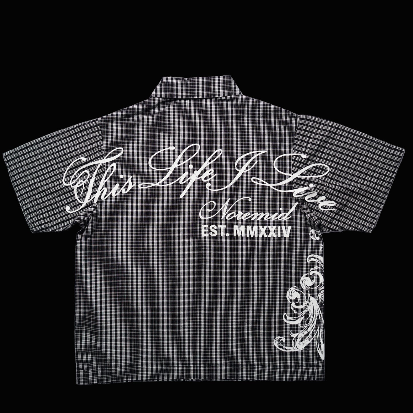 GINGHAM SHIRT - BLACK