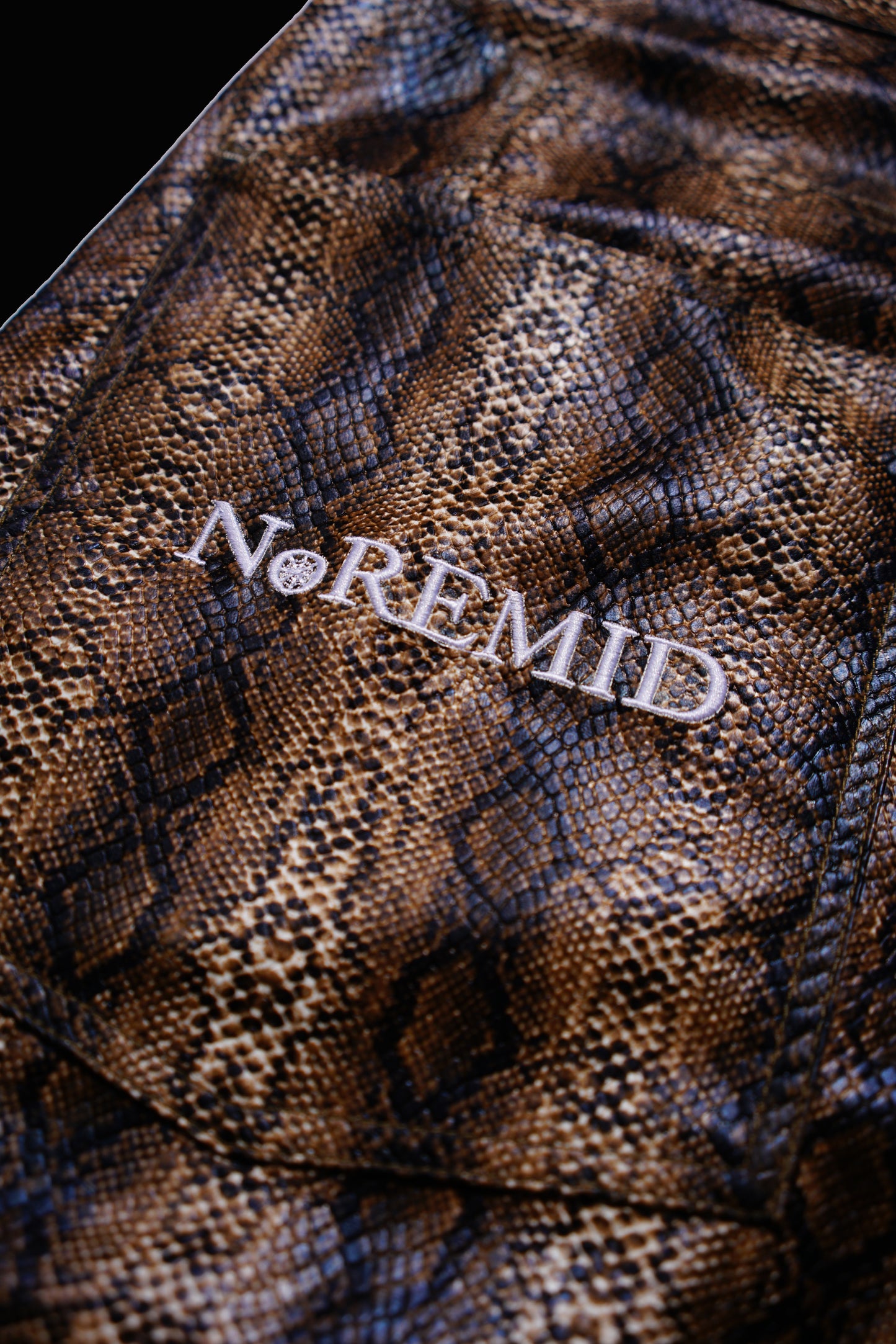 SYNTHETIC LEATHER JORTS - BROWN