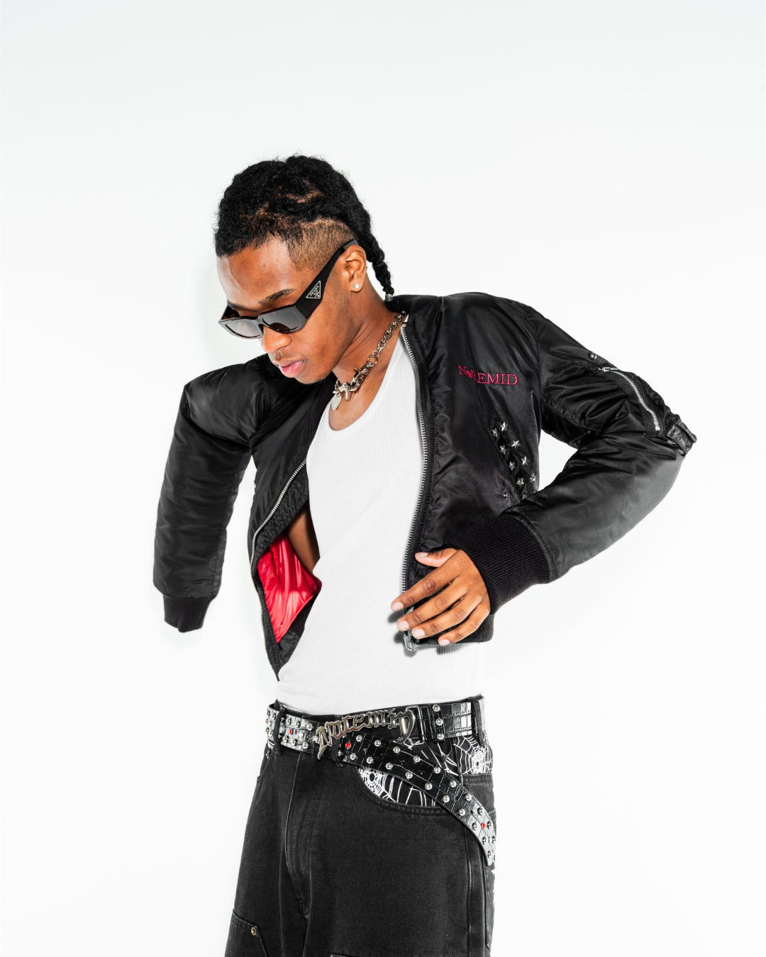 NoREMID MA-1ジャケット 新品タグ付き RHINESTONE MA-1 JACKET- BLACK – NOREMID