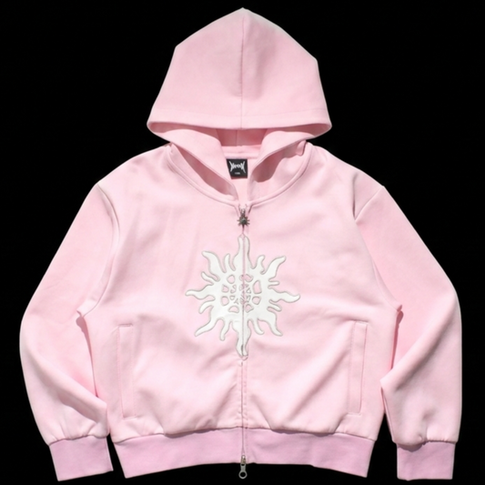 ZIP HOODIE - PINK