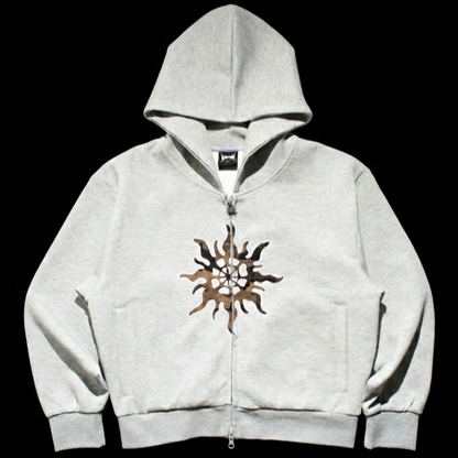 ZIP HOODIE - GRAY