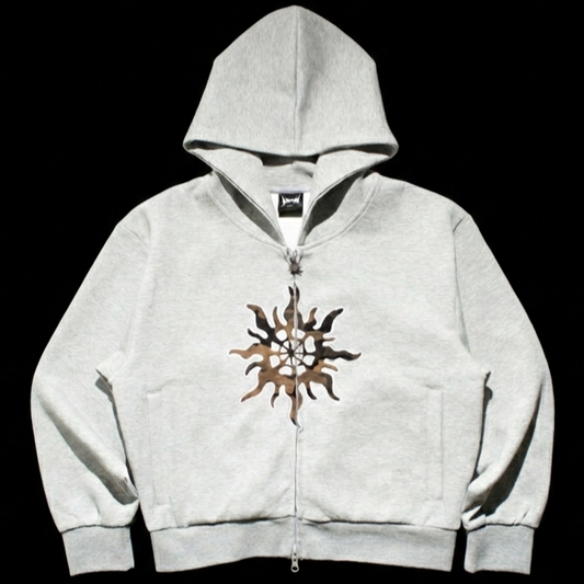 ZIP HOODIE - GRAY