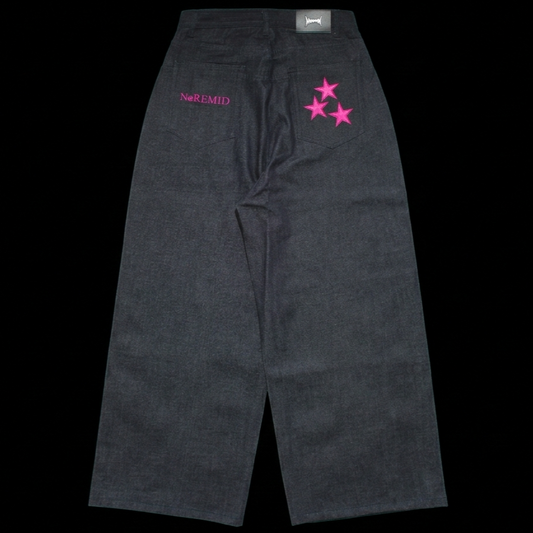 WIDE RIGID DENIM PANTS – INDIGO