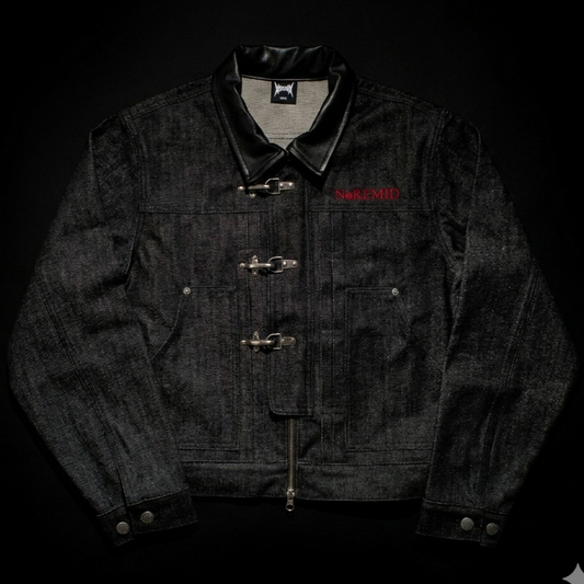 RIGID FIREMAN DENIM JACKET - BLACK
