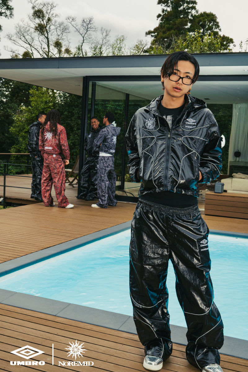 【NOREMID × UMBRO】 REFLECTIVE NYLON JACKET - BLACK