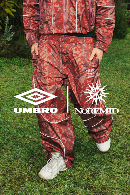 【NOREMID × UMBRO】 REFLECTIVE NYLON PANTS - BROWN