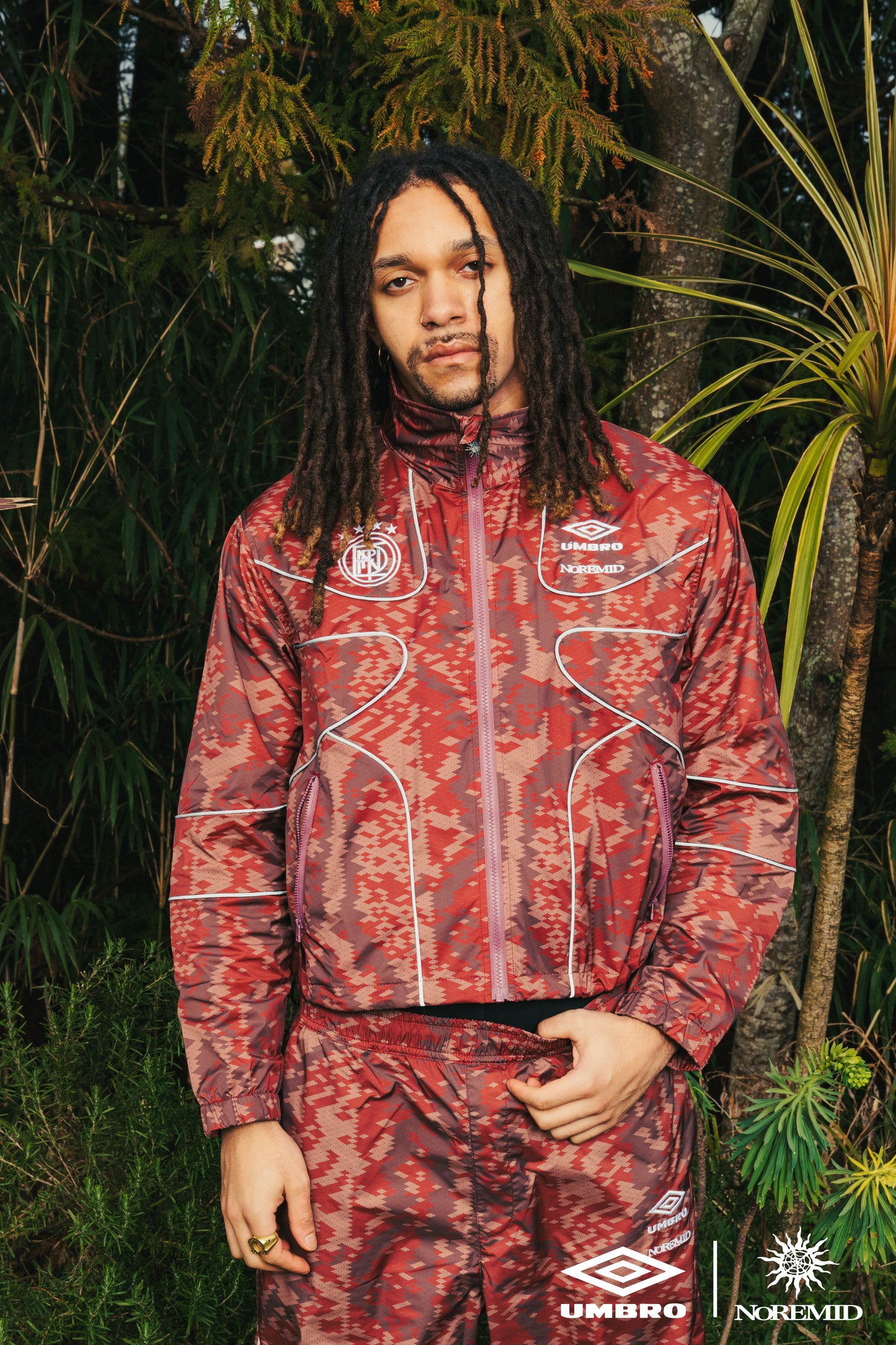 【NOREMID × UMBRO】 REFLECTIVE NYLON JACKET - BROWN