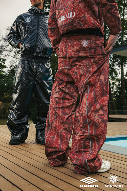 【NOREMID × UMBRO】 REFLECTIVE NYLON PANTS - BROWN