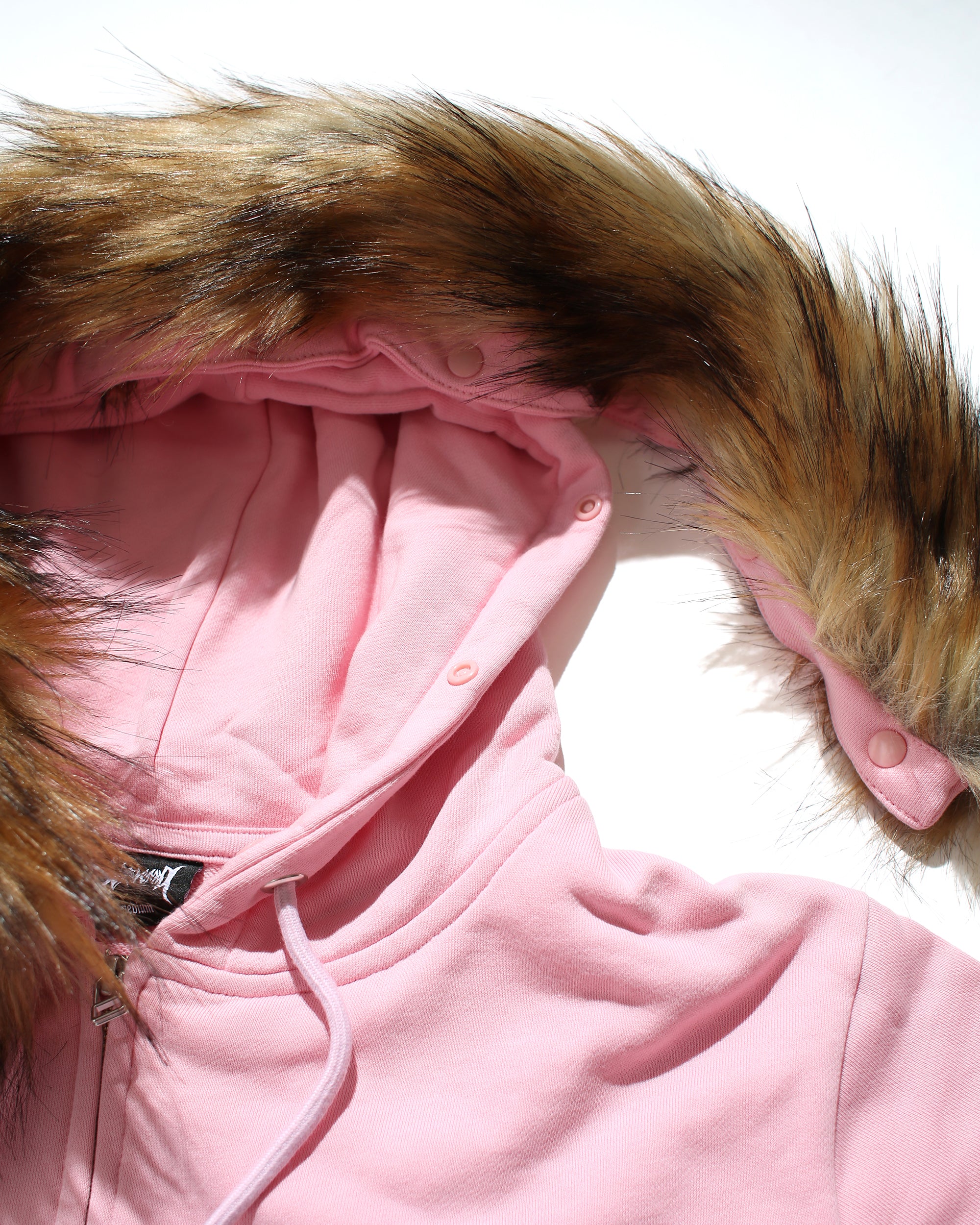 NOREMID ピンク フード付きパーカー FUR ZIP HOODIE - PINK – NOREMID