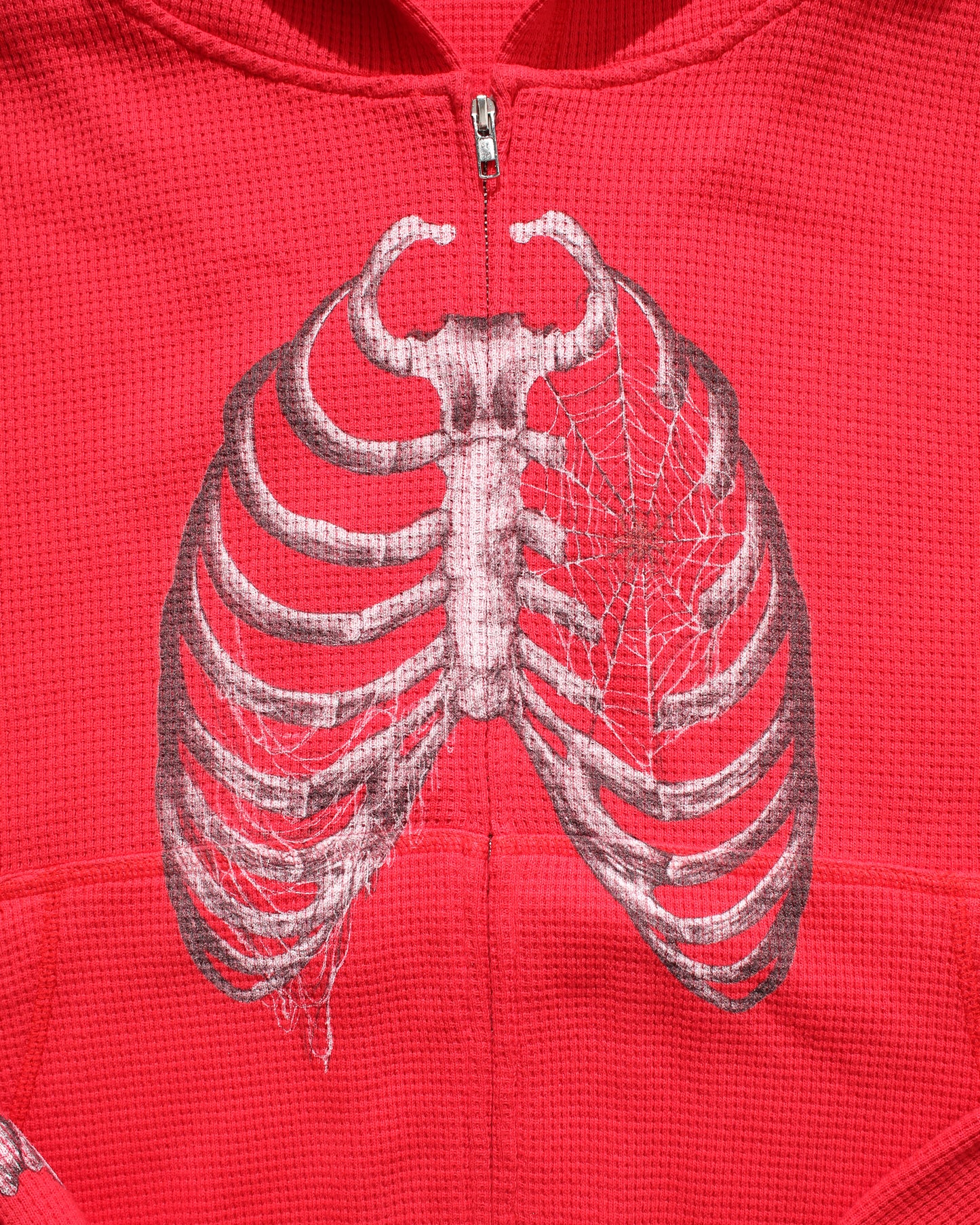 BONE THERMAL ZIP-UP HOODIE – RED