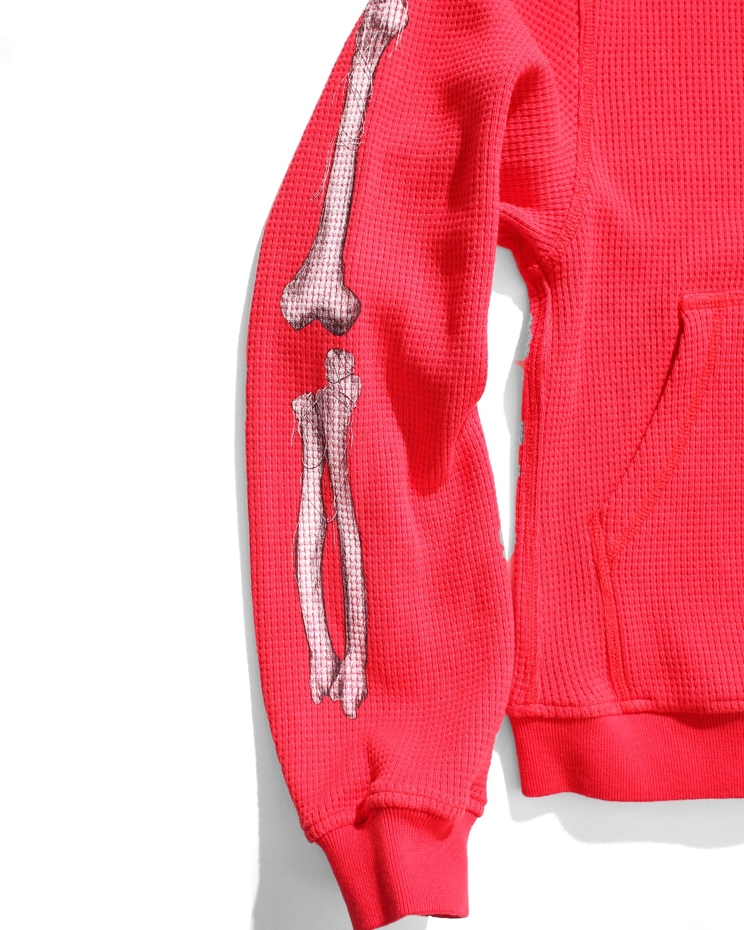 BONE THERMAL ZIP-UP HOODIE – RED
