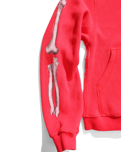 BONE THERMAL ZIP-UP HOODIE – RED