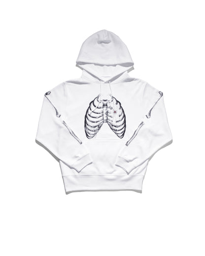 BONE PULLOVER HOODIE – WHITE