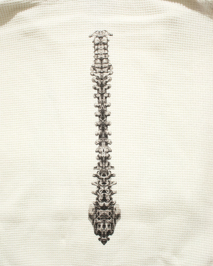 BONE THERMAL ZIP-UP HOODIE – WHITE