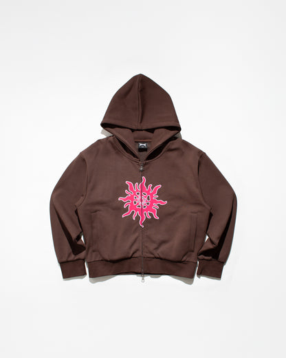 【予約商品】ZIP HOODIE - BROWN